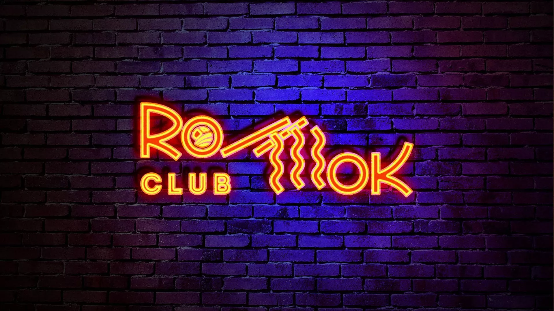Разработка светящейся интерьерной вывески суши-бара «Roll Wok Club» в Кудрово